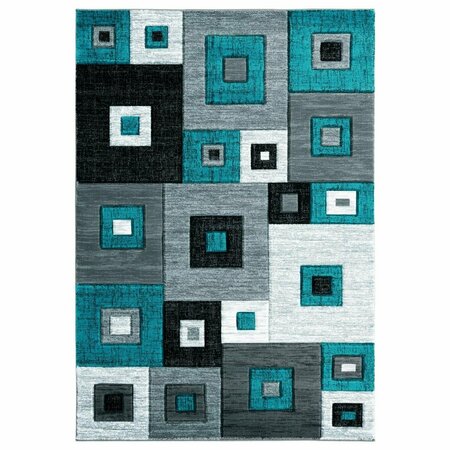 UNITED WEAVERS OF AMERICA 5 ft. 3 in. x 7 ft. 6 in. Bristol Cicero Turquoise Rectangle Area Rug 2050 10269 69